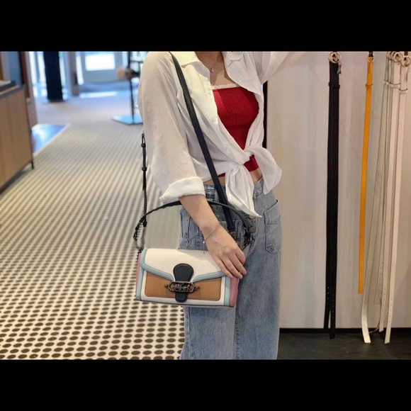 Coach Jade Shoulder Bag In Colorblock - Picture 12 of 12